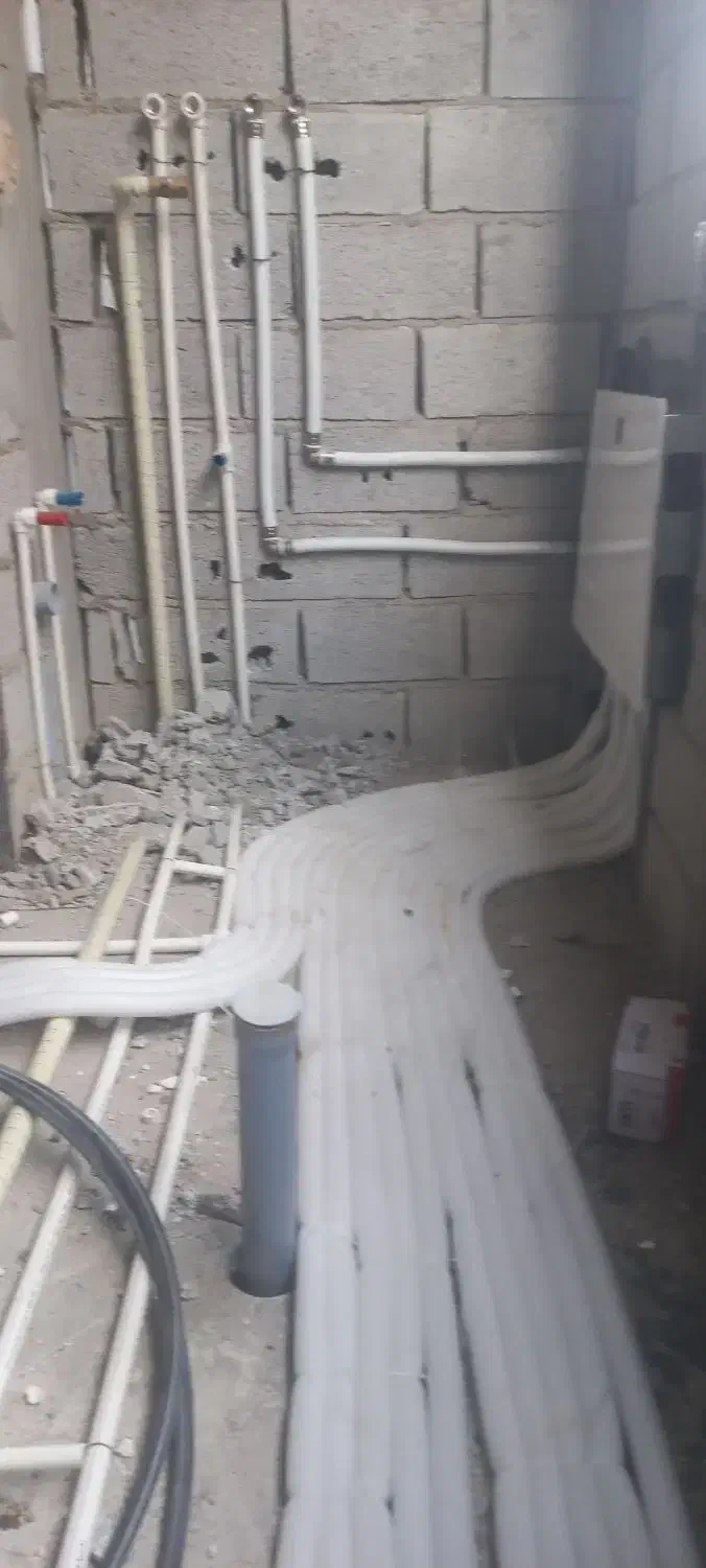 لوله کشی وخورده کاری سردوگرم وفاضلاب وپنچ لایه نصب|خدمات پیشه و مهارت|نسیمشهر, |دیوار