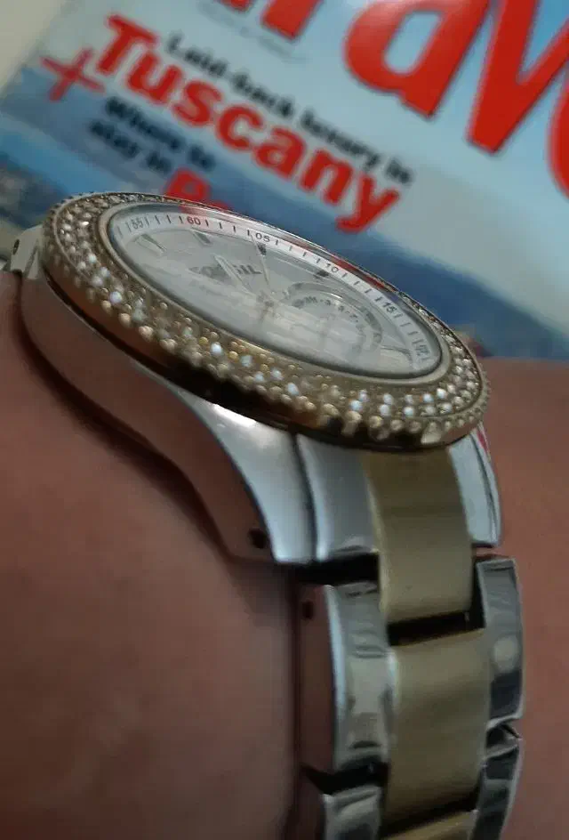 ساعت نگین سواروسکی فسیل امریکا شناسنامه دار|ساعت|تهران, قیطریه|دیوار