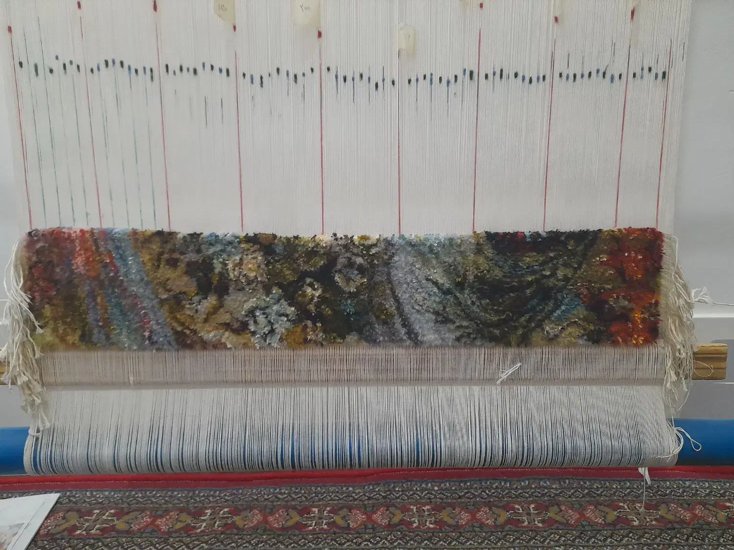 تابلو فرش دستباف نیمه‌کاره طرح شکفتن|تابلو فرش|مبارکه, |دیوار