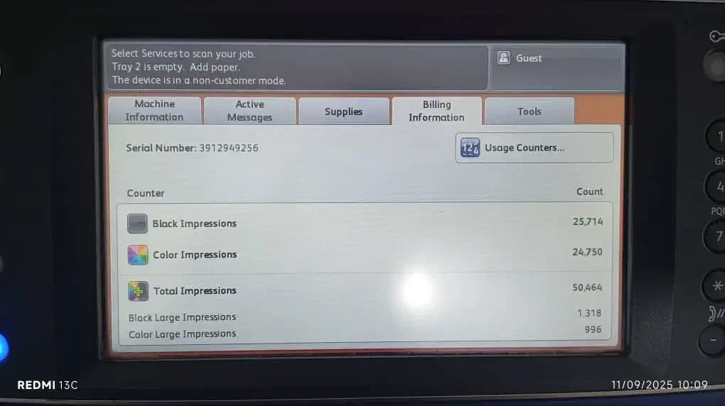 کپی زیراکس ۷۸۳۵|پرینتر، اسکنر، کپی، فکس|اهواز, کیانپارس |دیوار