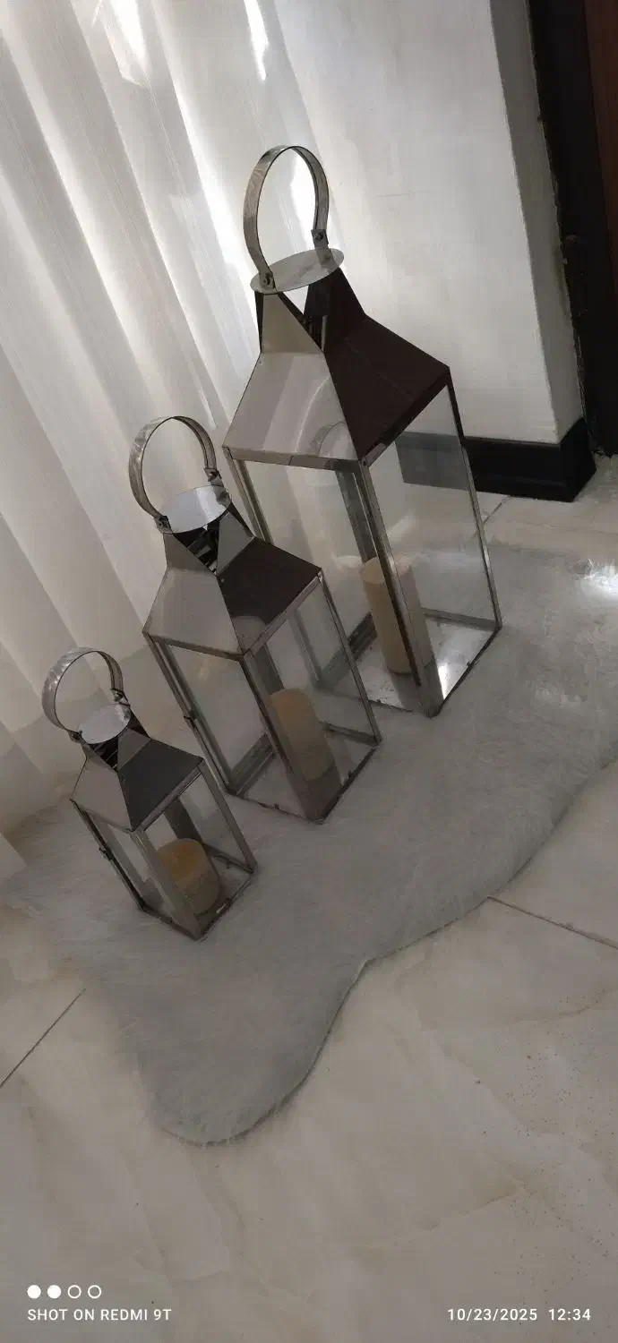 فانوس کنار سالنی با شمع|صنایع دستی و سایر لوازم تزئینی|کرج, کمالشهر|دیوار