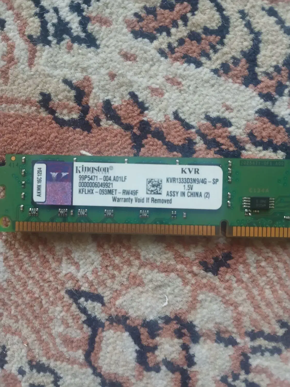 ram 4g ddr3 kingston رم ۴گیگ کینگ استون|قطعات و لوازم جانبی رایانه|تهران, امام زاده عبدالله|دیوار
