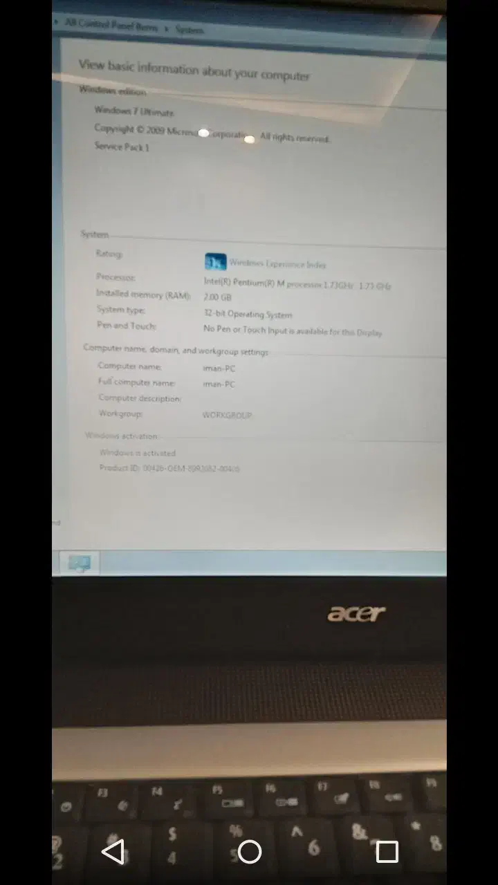 لبتاب ایسر سالم و خانگی|رایانه همراه|مشهد, یاغون آباد|دیوار