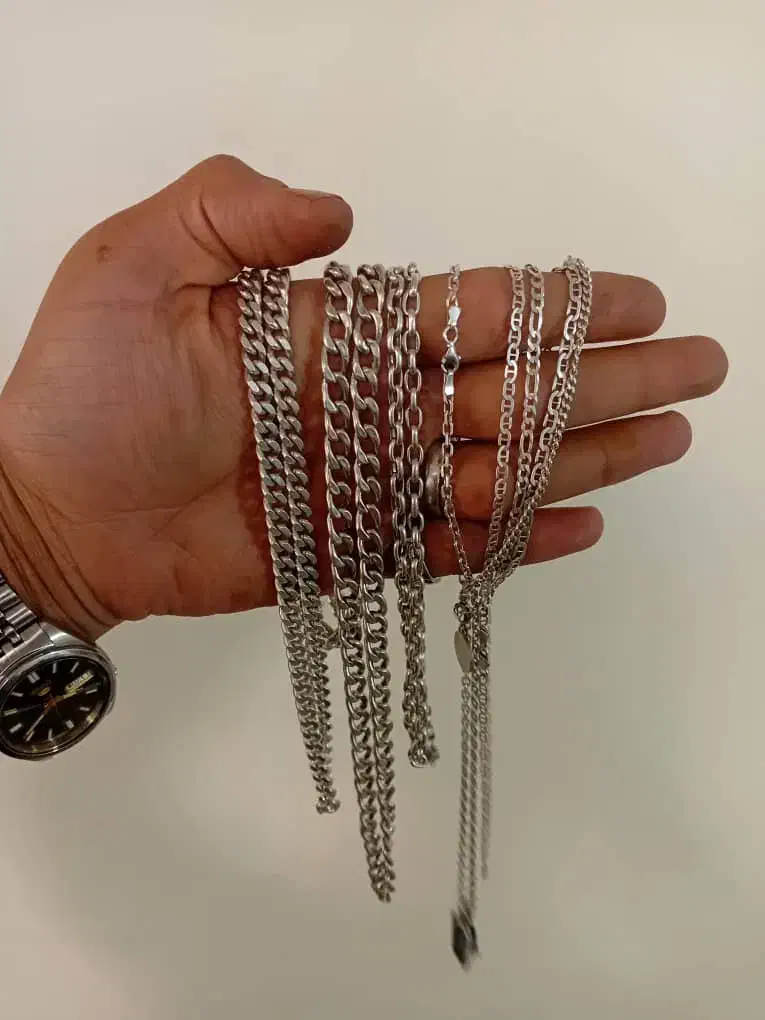 حراج دستبند زنجیر گردنبند انگشتر نقره ۹۲۵|جواهرات|تهران, جمالزاده|دیوار