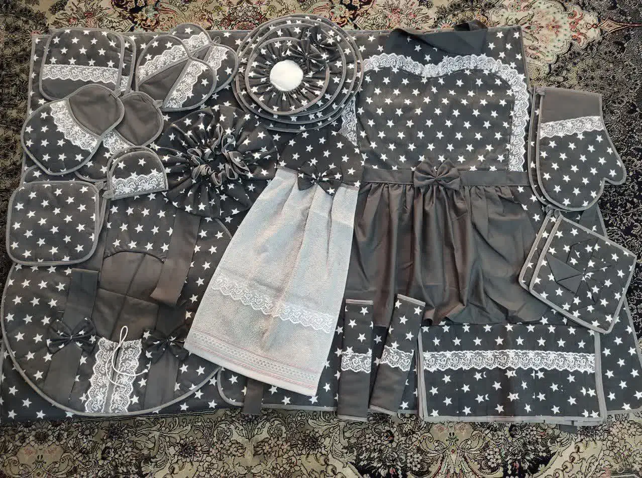 سرویس پارچه ای آشپزخانه براعروس|سفره، حوله، دستمال آشپزخانه|پاکدشت, پاکدشت (مامازند)|دیوار