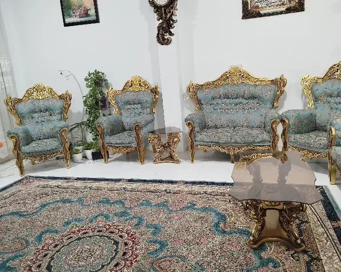 مبل استیل ۹ نفره در حد نو با ساخت سفارشی و محکم|مبلمان خانگی و میز عسلی|سبزوار, طبرسی (جعفرآباد)|دیوار