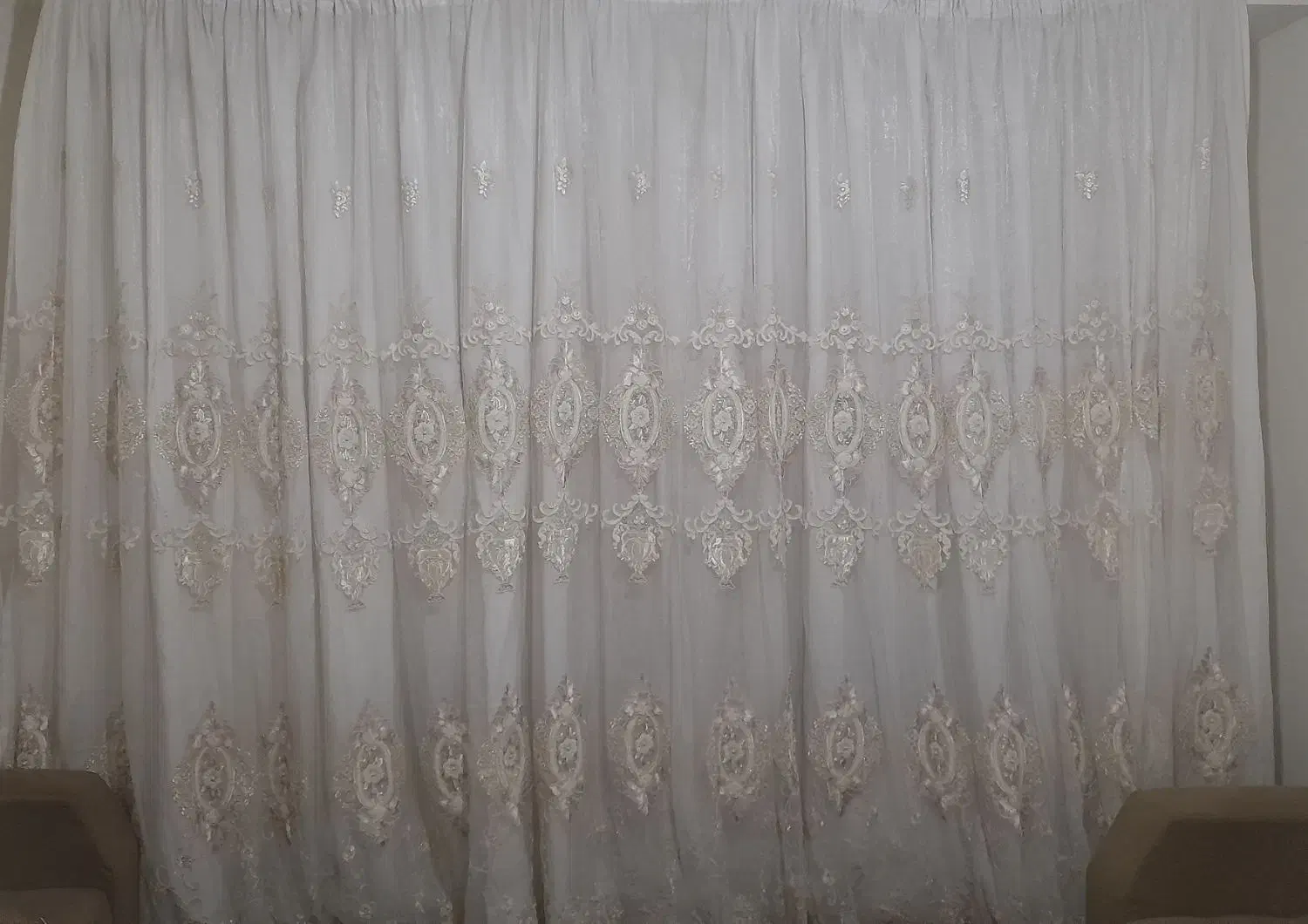 پرده توری کارشده|پرده، رانر، رومیزی|سهند, |دیوار