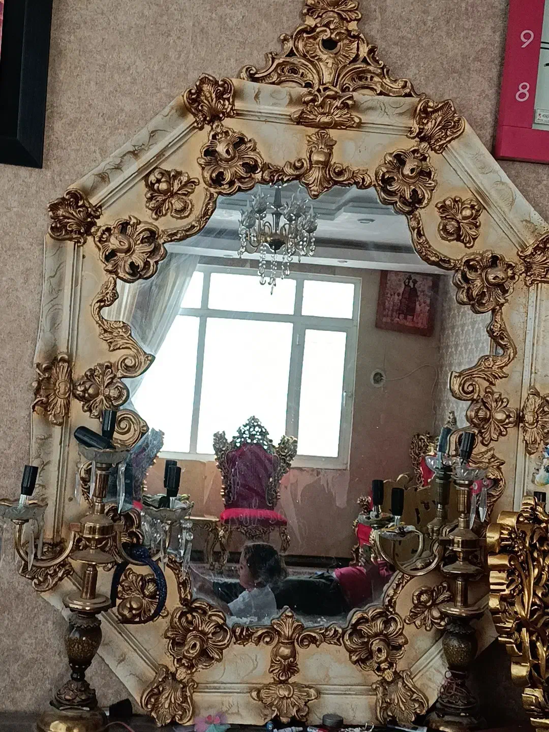 آیینه شمعدون|مبلمان خانگی و میز عسلی|تربتحیدریه, طالقانی|دیوار