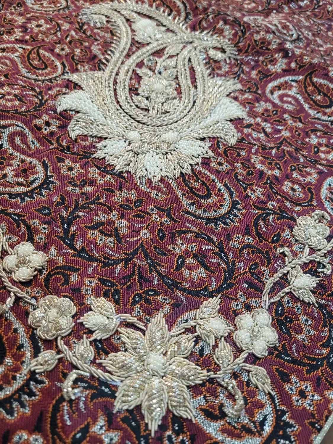ترمه سرمه‌دوزی اصل|پرده، رانر، رومیزی|تهران, دریان‌نو|دیوار