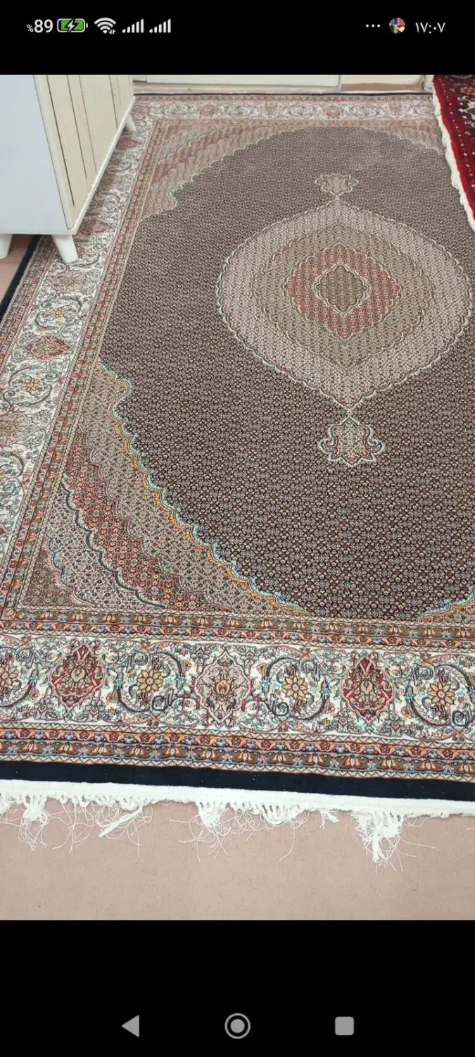 فرش ماهی ماشینی دستبافت گونه ی خوی|فرش|تبریز, |دیوار