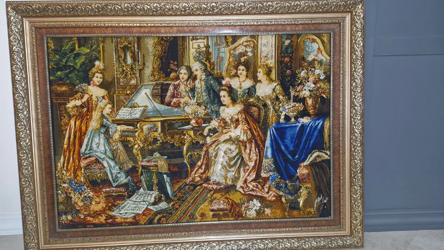 تابلو فرش دستباف(پیانوزن)۵۰رج نو|تابلو فرش|اصفهان, شهرستان|دیوار