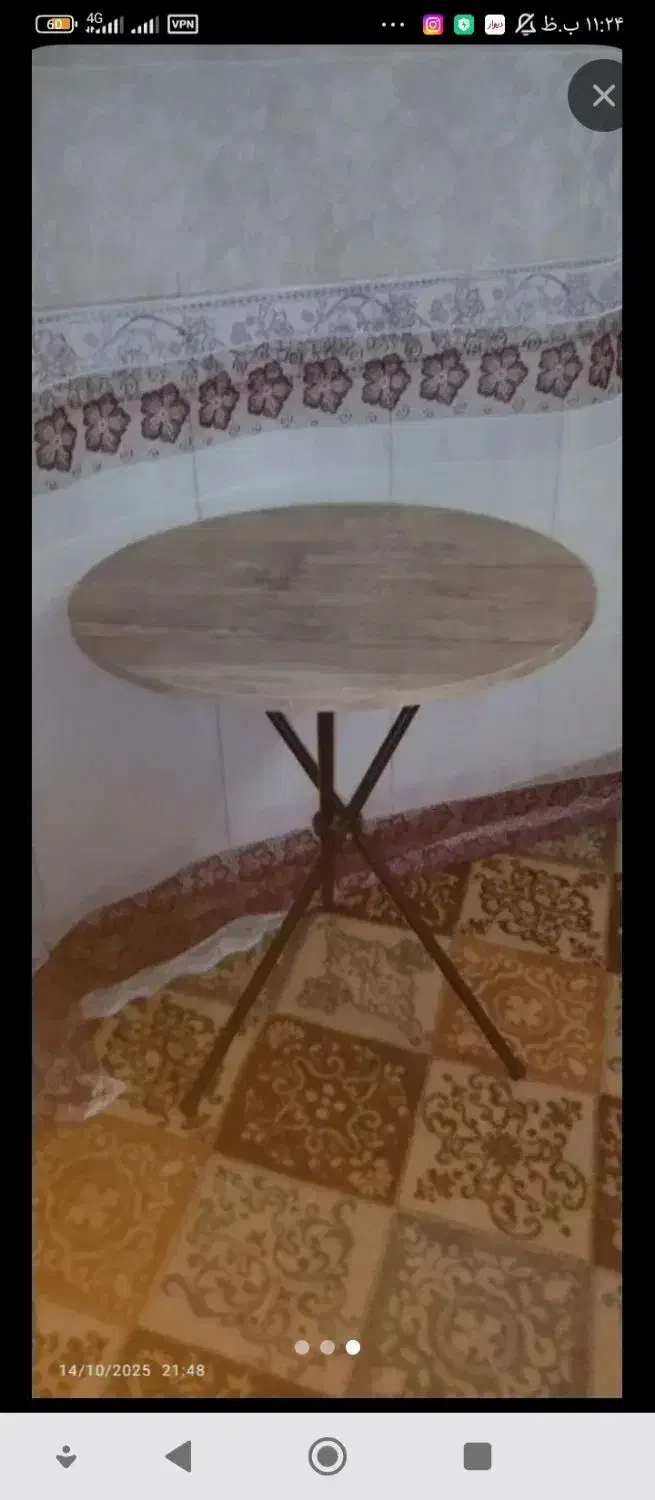 میزگردخاطره جنس چوب ام دی اف|میز و صندلی غذاخوری|ورامین, شهرک مدرس|دیوار
