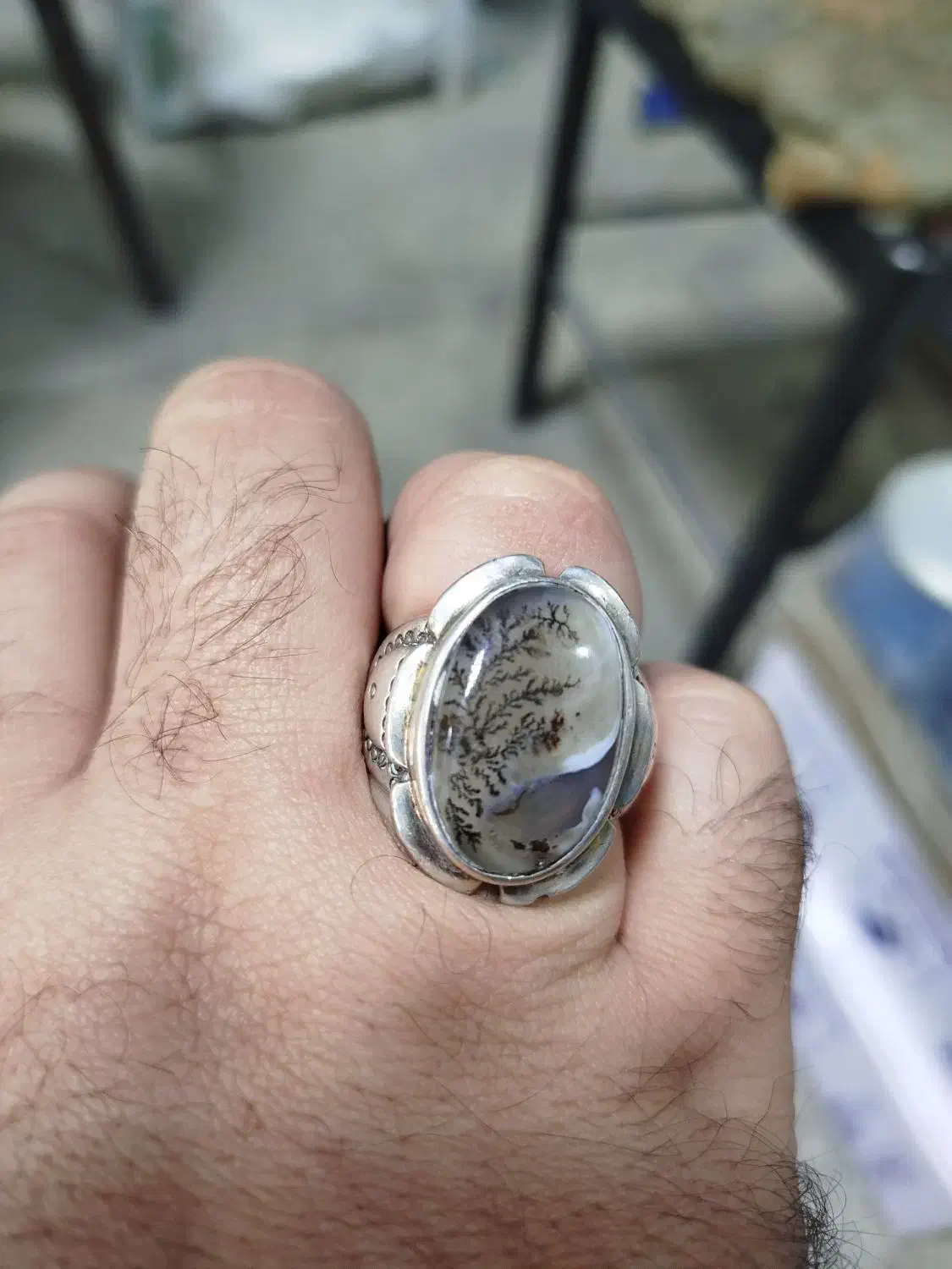 انگشتر عقیق شجر رکاب دستساز|جواهرات|قرچک, داوود آباد|دیوار