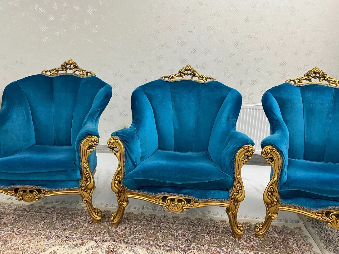 مبل سلطنتی ۹ نفره|مبلمان خانگی و میز عسلی|جوانرود, |دیوار