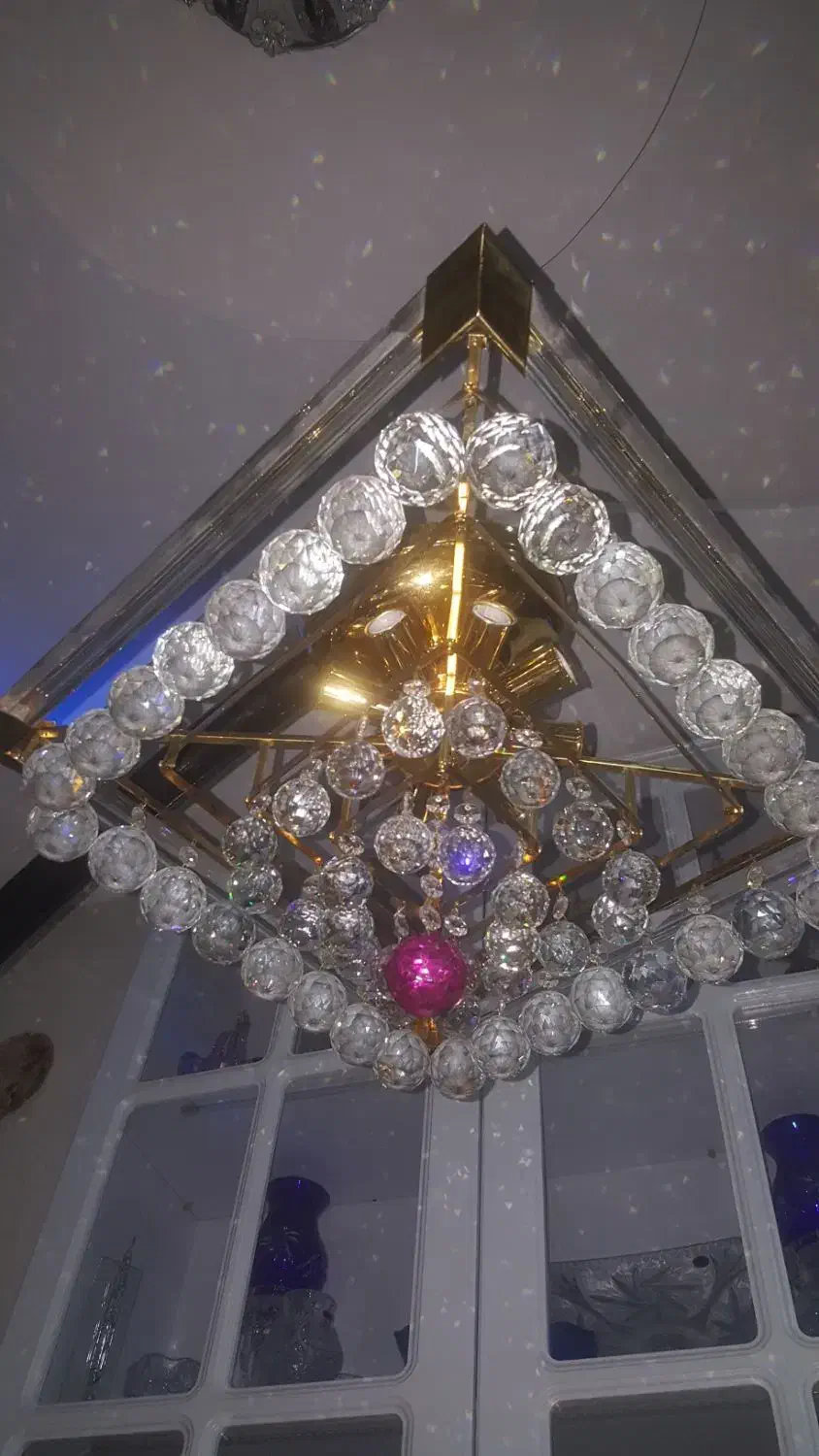 لوستر کریستال شیک ومدرن|لوستر و چراغ آویز|کرمانشاه, |دیوار