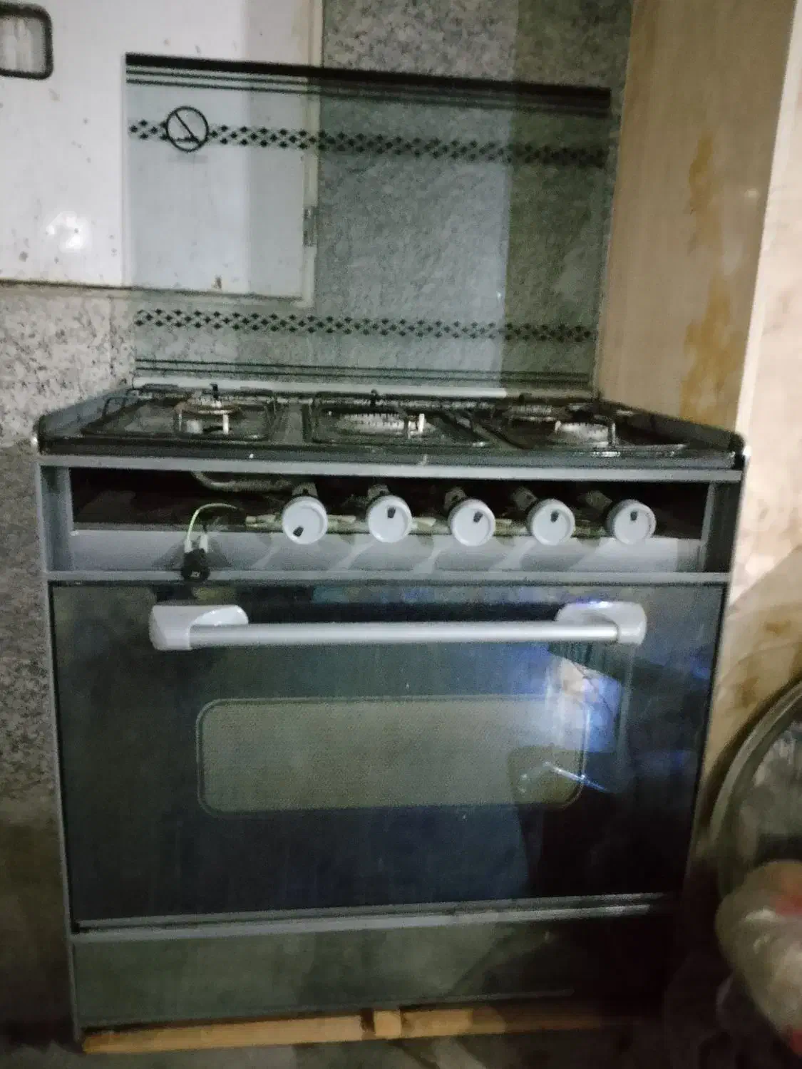 گاز طرح فر ۵ شعله سالم سیلور|اجاق گاز و لوازم برقی پختوپز|ری, هاشمآباد|دیوار