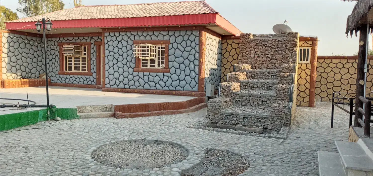 نمای رومی طرح سنگ و چوب|خدمات پیشه و مهارت|بوشهر, |دیوار