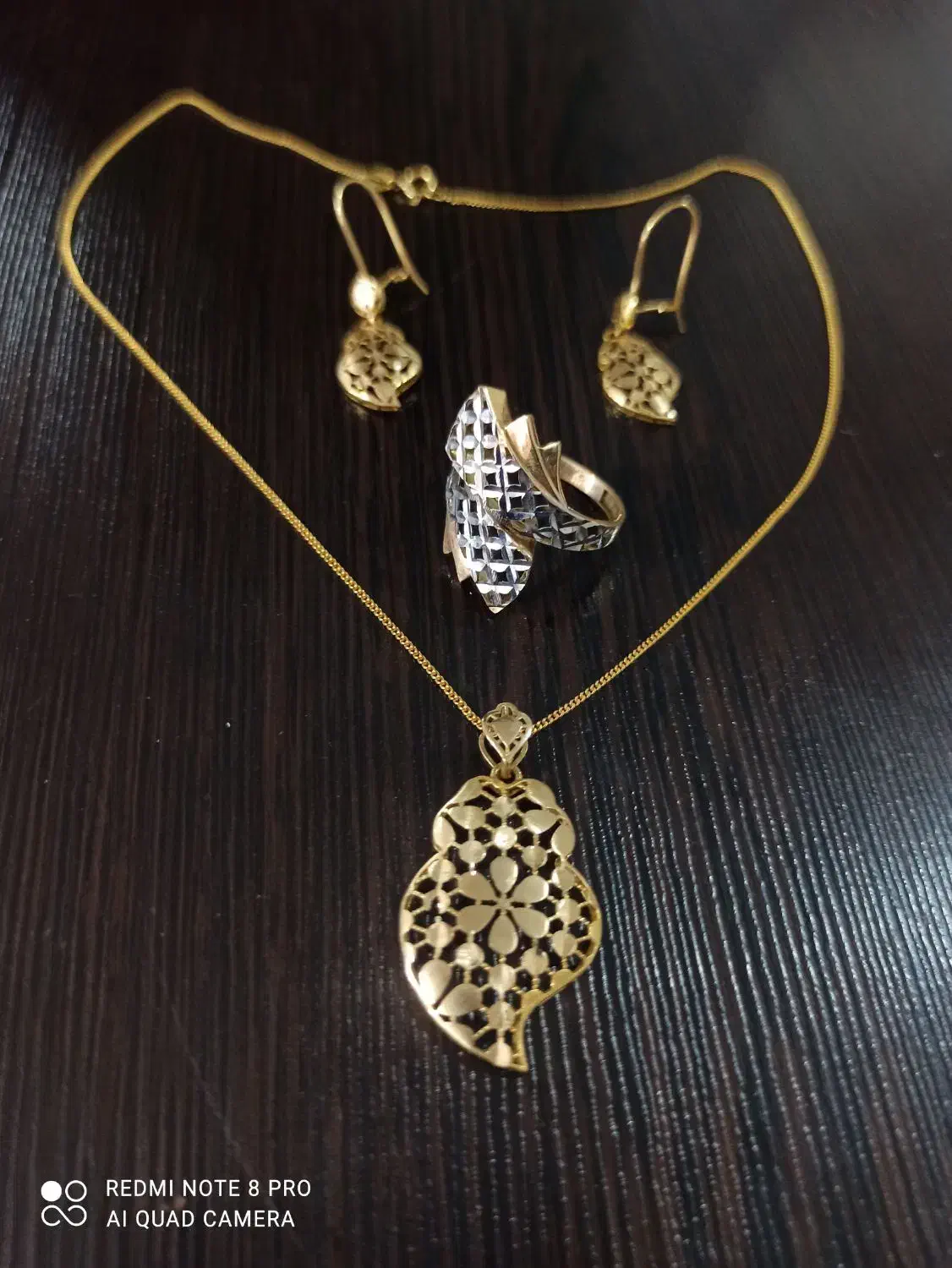 نیم ست و حلقه طلا|جواهرات|خرمآباد, |دیوار