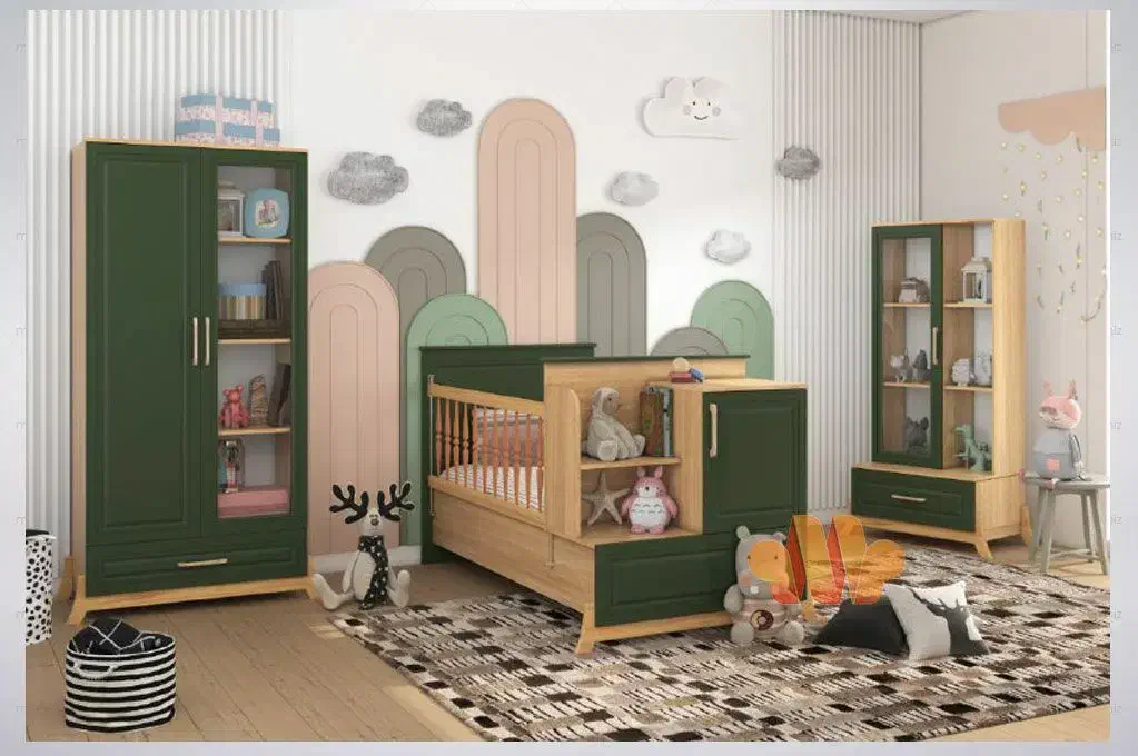 ست تخت و گهواره نوزاد %|اسباب و اثاث بچه|اصفهان, رزمندگان|دیوار