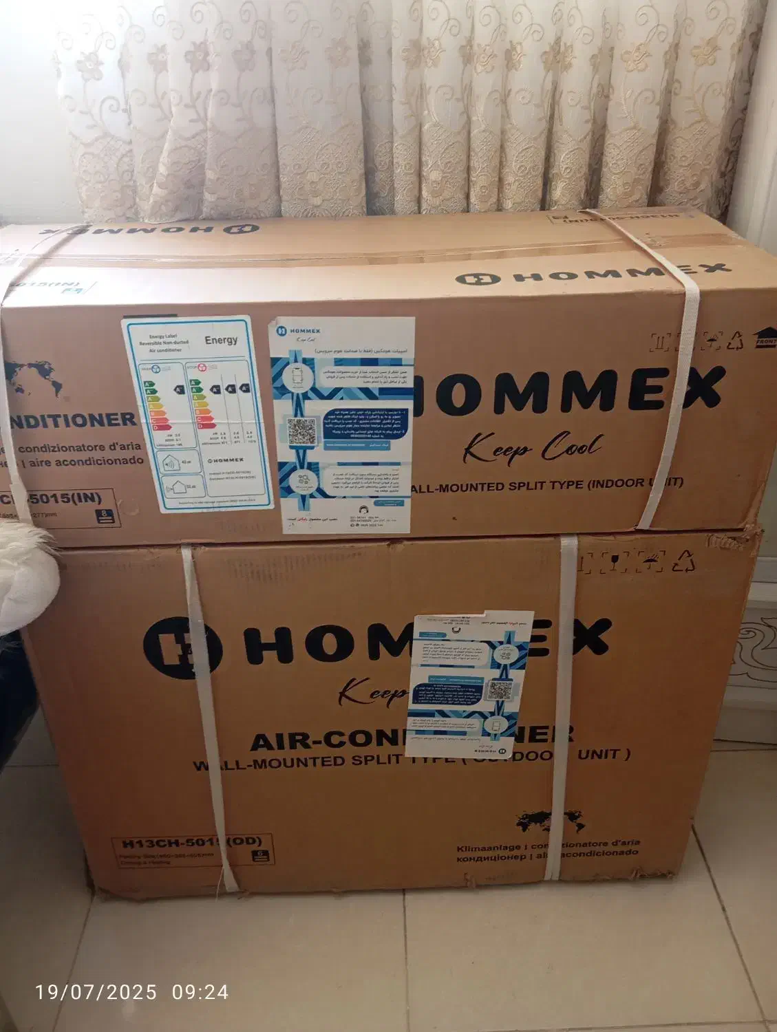 اسپیلت 12هزار هومکس|کولر گازی و فن‌کوئل|فولادشهر, B1|دیوار