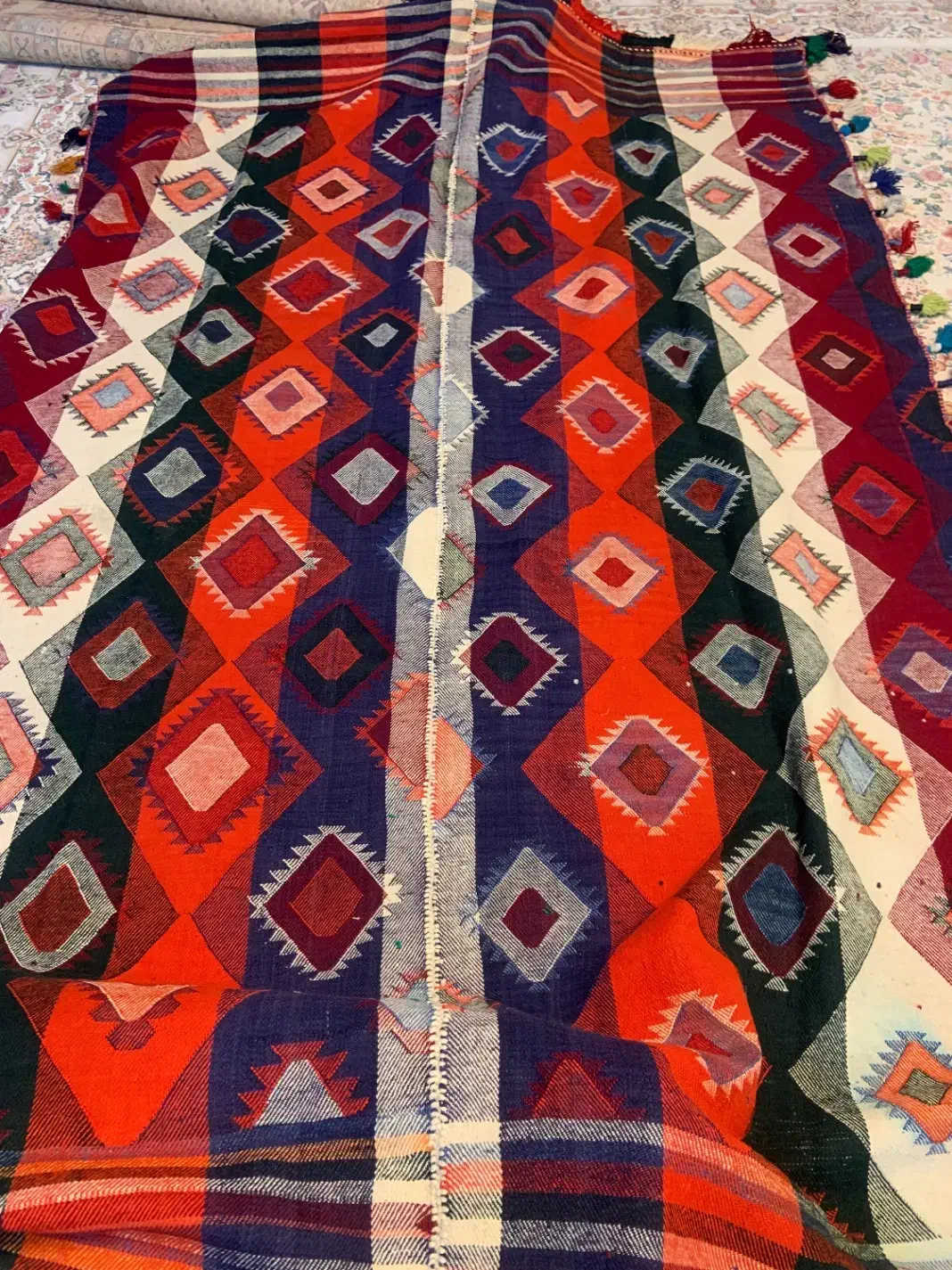 جاجیم دستبافت قشقایی|گلیم، جاجیم، گبه|شیراز, جوادیه|دیوار