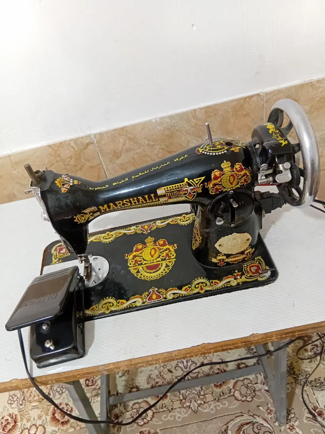 چرخ خیاطی مارشال برقی همراه باپایه قیمت مقطوع|چرخ خیاطی و ریسندگی|مهاباد (آذربایجان غربی), |دیوار