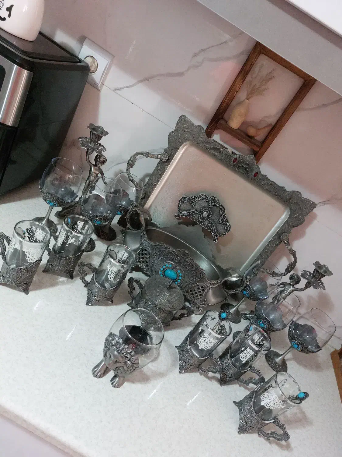 ظروف پیوتر اصل|ظروف سرو و پذیرایی|مشهد, شیرودی|دیوار