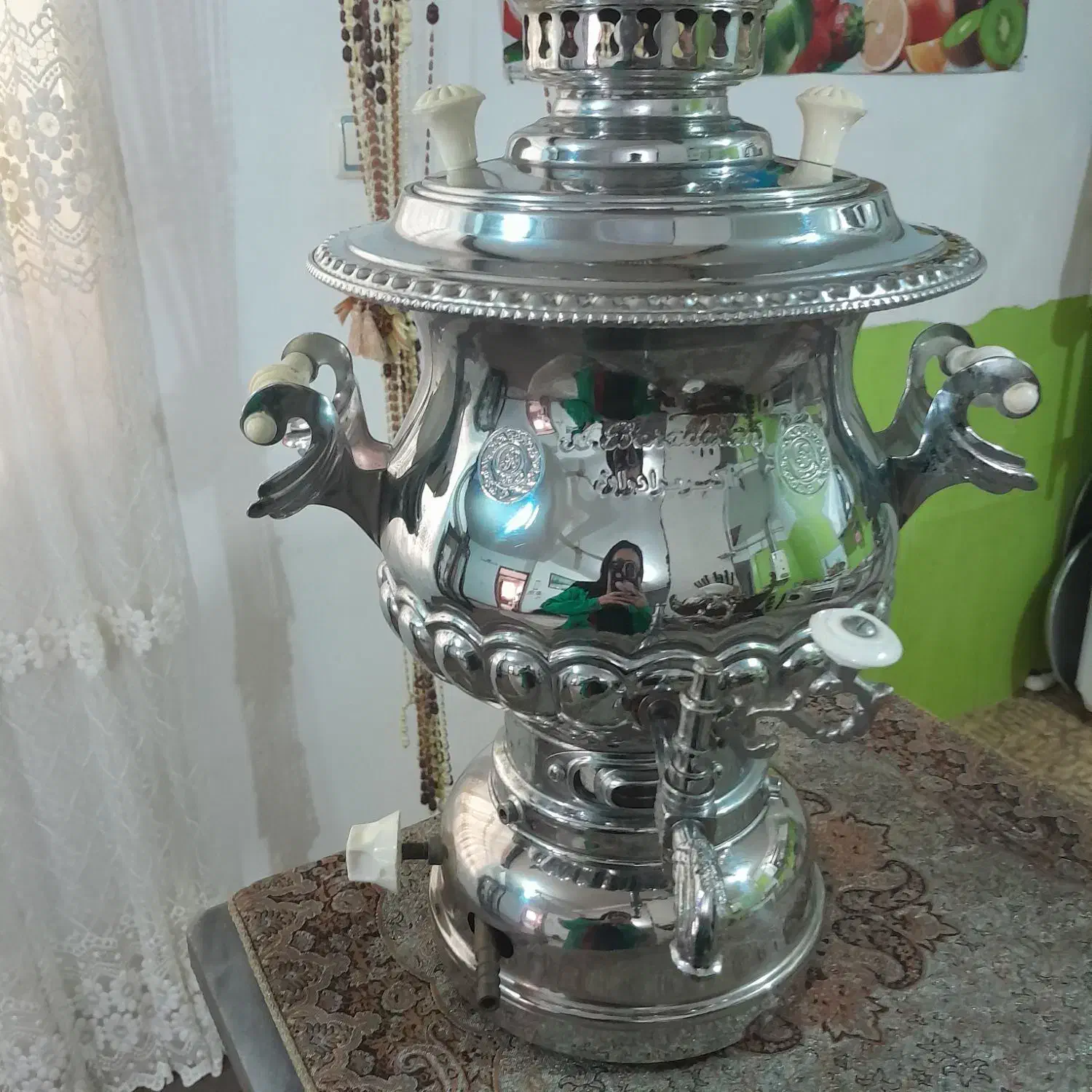 سماور کاملا سالم.نو.بدون حتی یک بار استفاده.|سماور، چای‌ساز، قهوه‌ساز|لنگرود, |دیوار