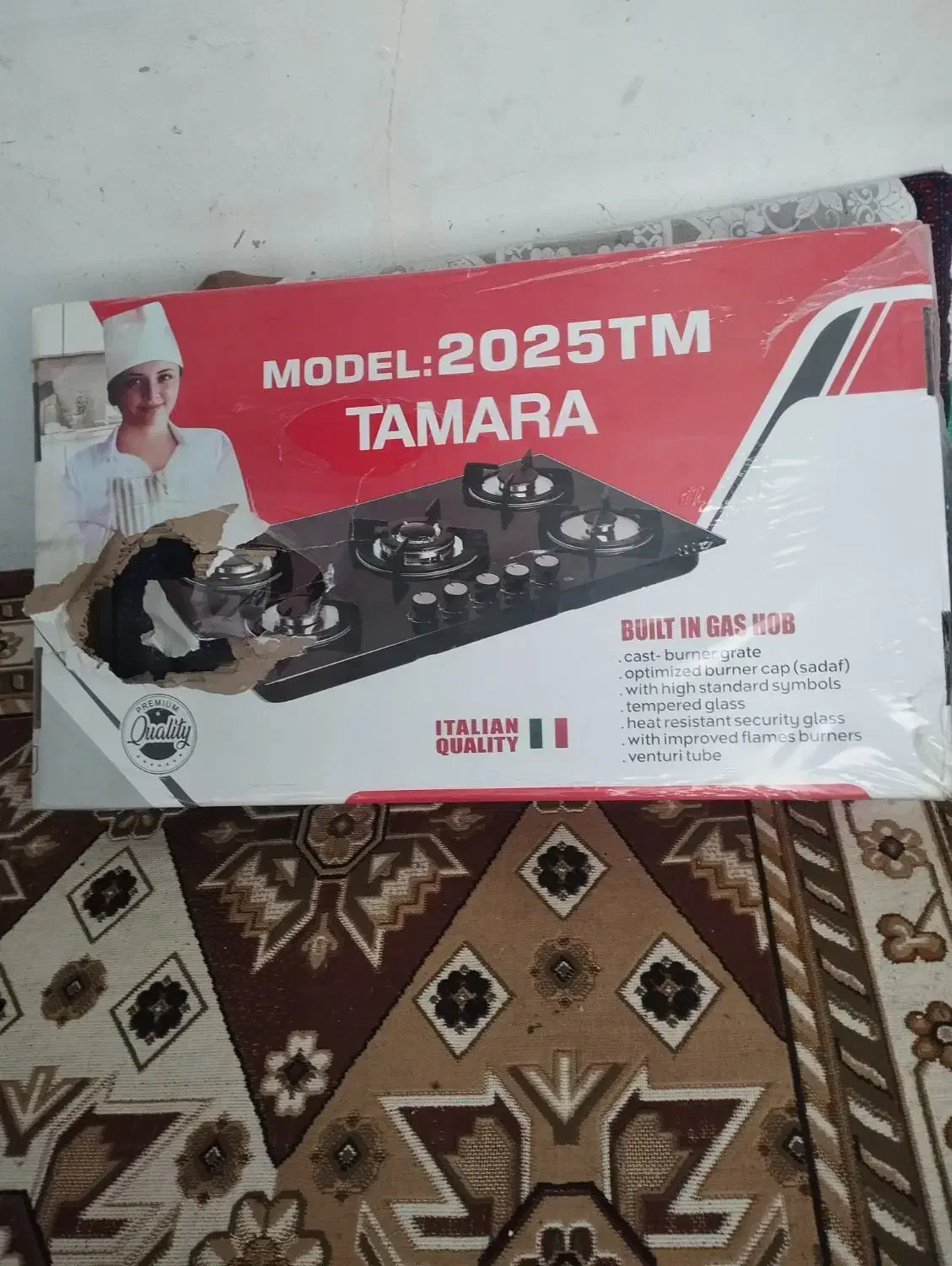 گاز صفحه ای ۵شعله ایتالیایی پلمپ|اجاق گاز و لوازم برقی پخت‌وپز|آستانه اشرفیه, |دیوار