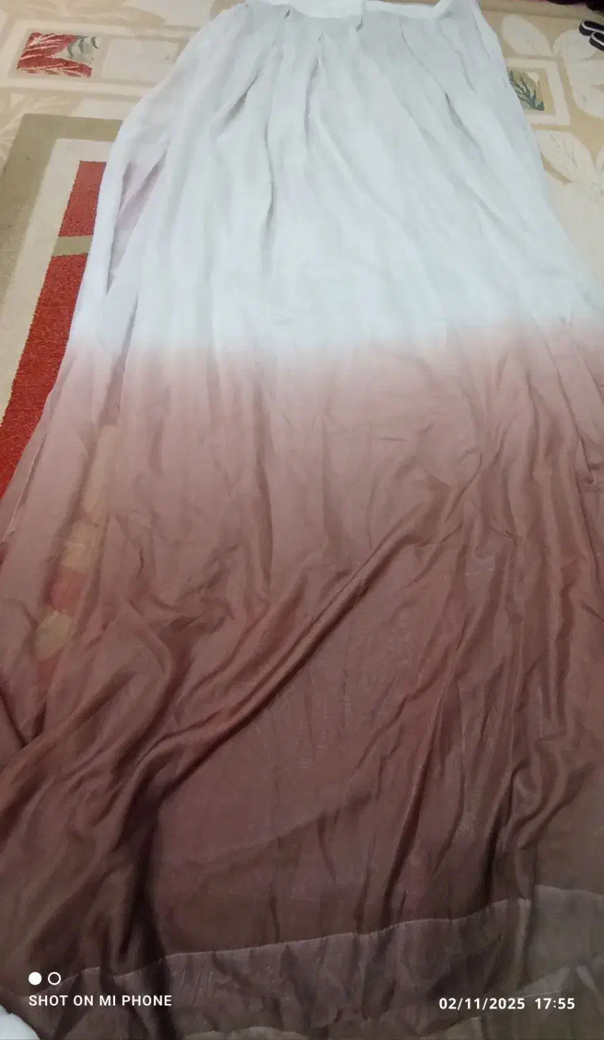 پرده حریر دو رنگ قهوه‌ای|پرده، رانر، رومیزی|تهران, یافت آباد شمالی|دیوار