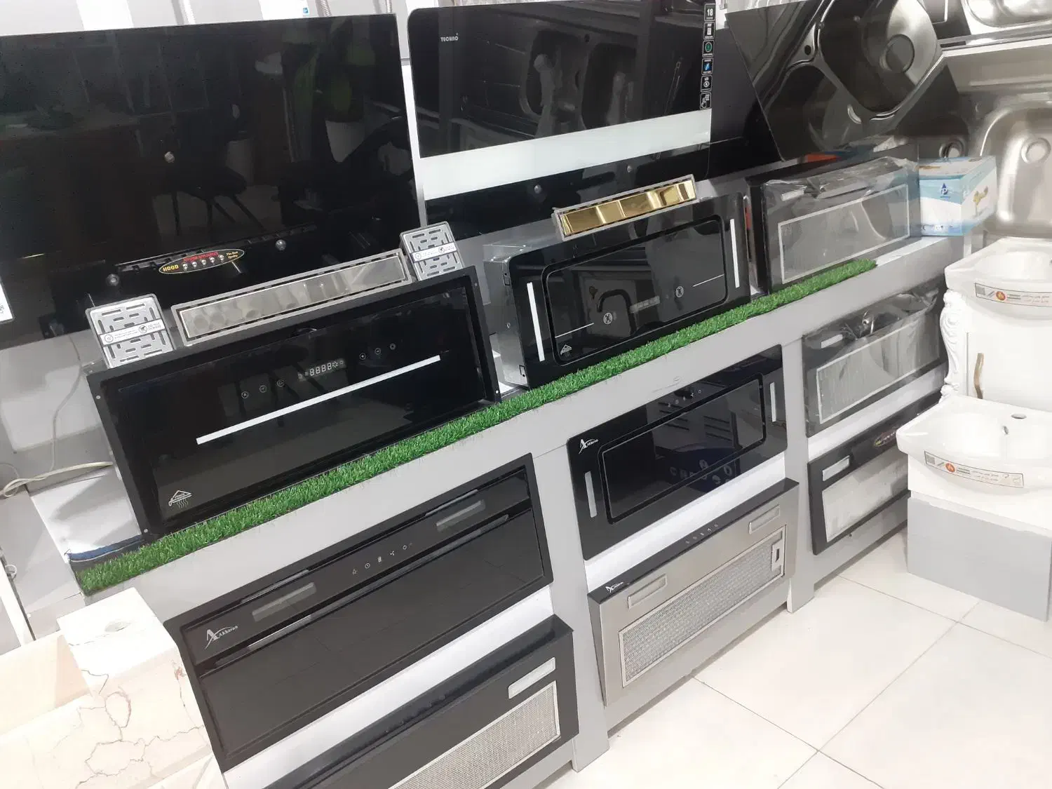 سینک سیفون دار گاز رومیزی هود شیرآلات تمام برنجA31|مصالح و تجهیزات ساختمان|مشهد, پنجتن|دیوار