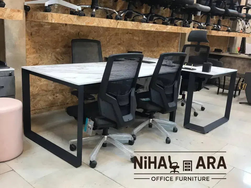 میز کنفرانسی کارگروهی شیشه ای صندلی مبل اداری توری|دفتر کار|چهاردانگه (تهران), |دیوار