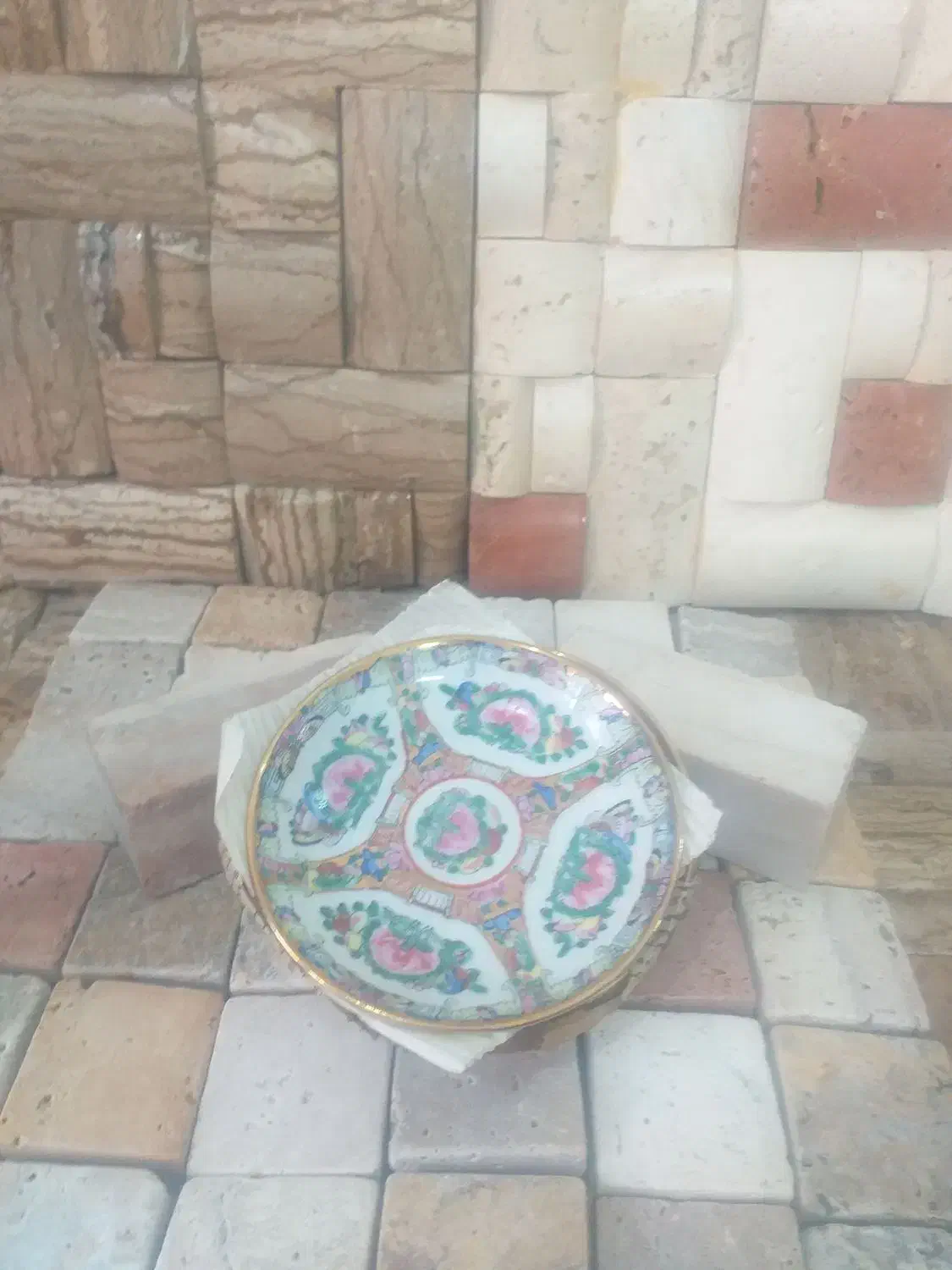 نعلبکی مرغی نقاشی وچایدان لاکی رنگ ژاپن و گلابدان|ظروف سرو و پذیرایی|خمینی‌شهر, |دیوار