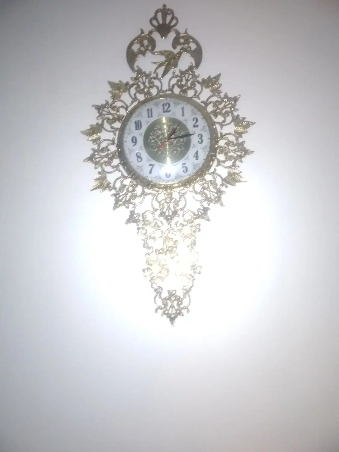 یک لوستر ۸شاخه برنز دوساعت دیواری برنز|لوستر و چراغ آویز|سهند, |دیوار