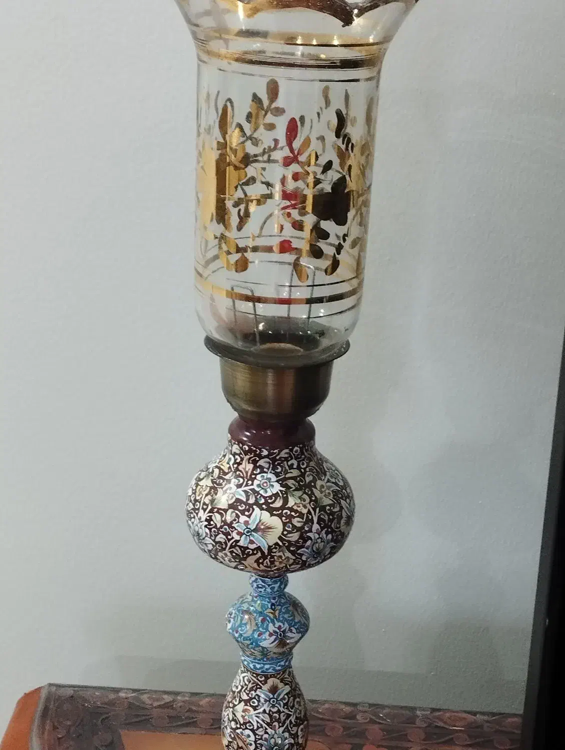 شمعدان میناکاری طلاکوب|کلکسیون اشیاء عتیقه|تهران, جوانمردان (اندیشه)|دیوار