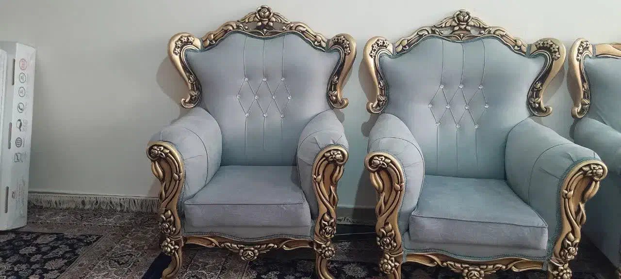 مبل ۹ نفره استیل سلطنتی با۲عسلی ومیز وسط|مبلمان خانگی و میز عسلی|تهران, افسریه جنوبی|دیوار