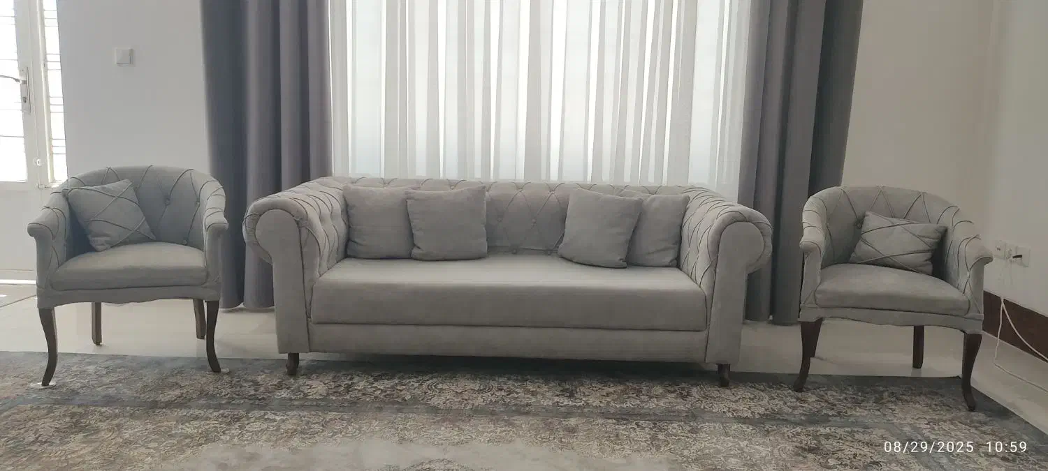 مبل هشت نفره چستر|مبلمان خانگی و میز عسلی|فسا, |دیوار