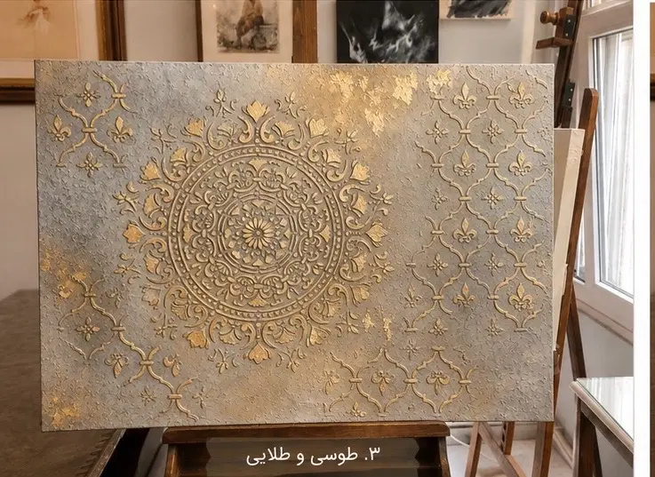 تابلو برجسته لوکس پتینه و میکروسمنت|تابلو، نقاشی، عکس|تهران, اقدسیه|دیوار