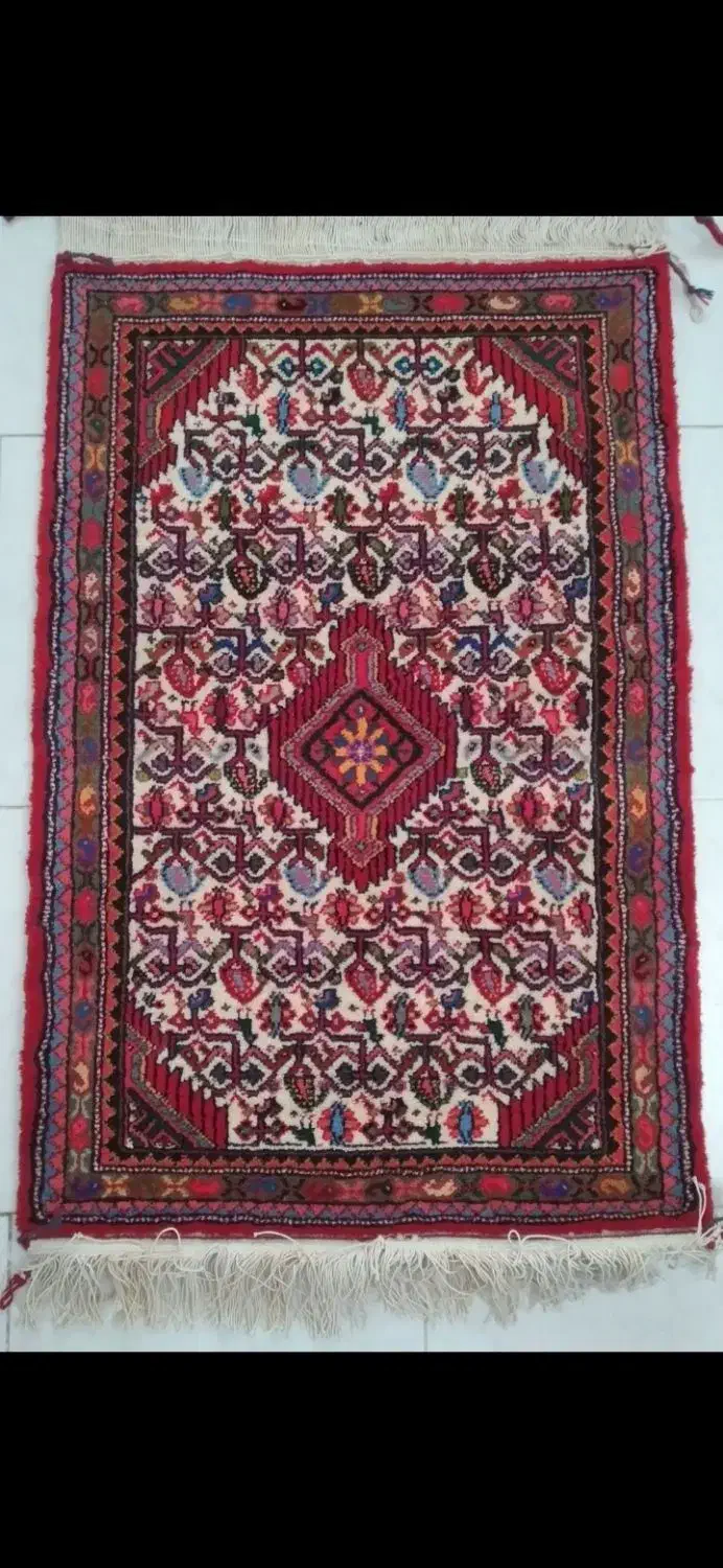 یک جفت قالیچه دستبافت نو (پشتی)|فرش|همدان, |دیوار