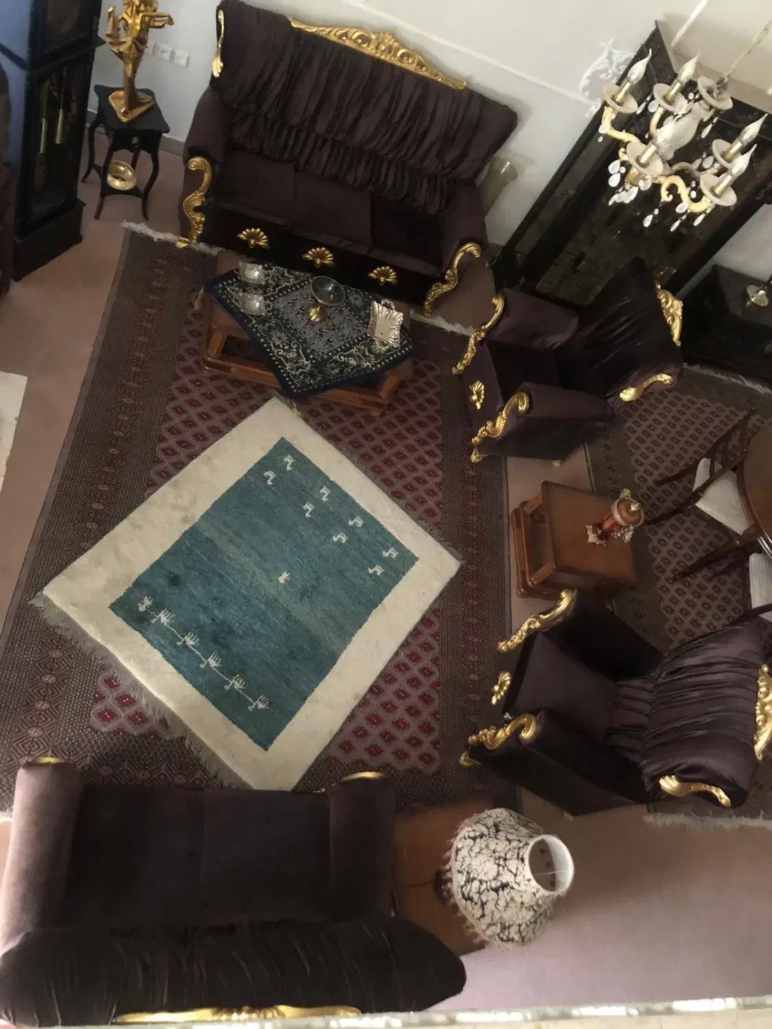 مبل ۷ نفره نیمه کلاسیک|مبلمان خانگی و میز عسلی|شیراز, ارم|دیوار