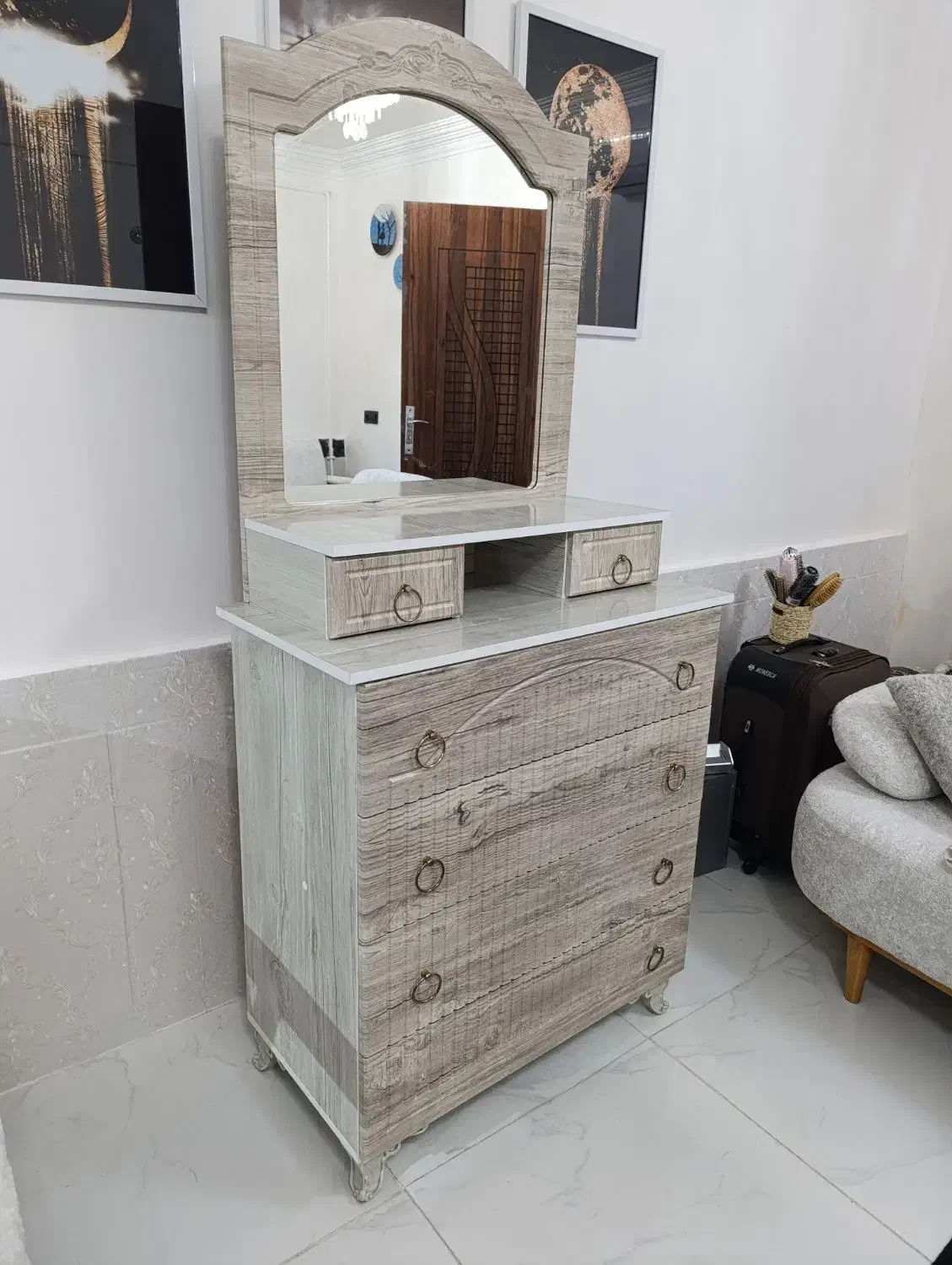 دراور با آینه|جاکفشی، کمد، دراور|گرگان, |دیوار