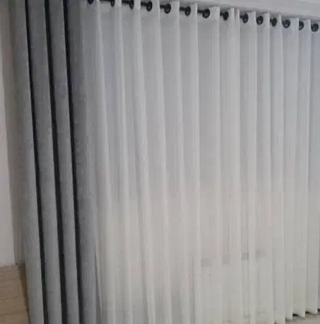 پرده حریر ودکور مخمل شانل پانچ طوسی نونونو|پرده، رانر، رومیزی|لاهیجان, کوی آزادگان|دیوار