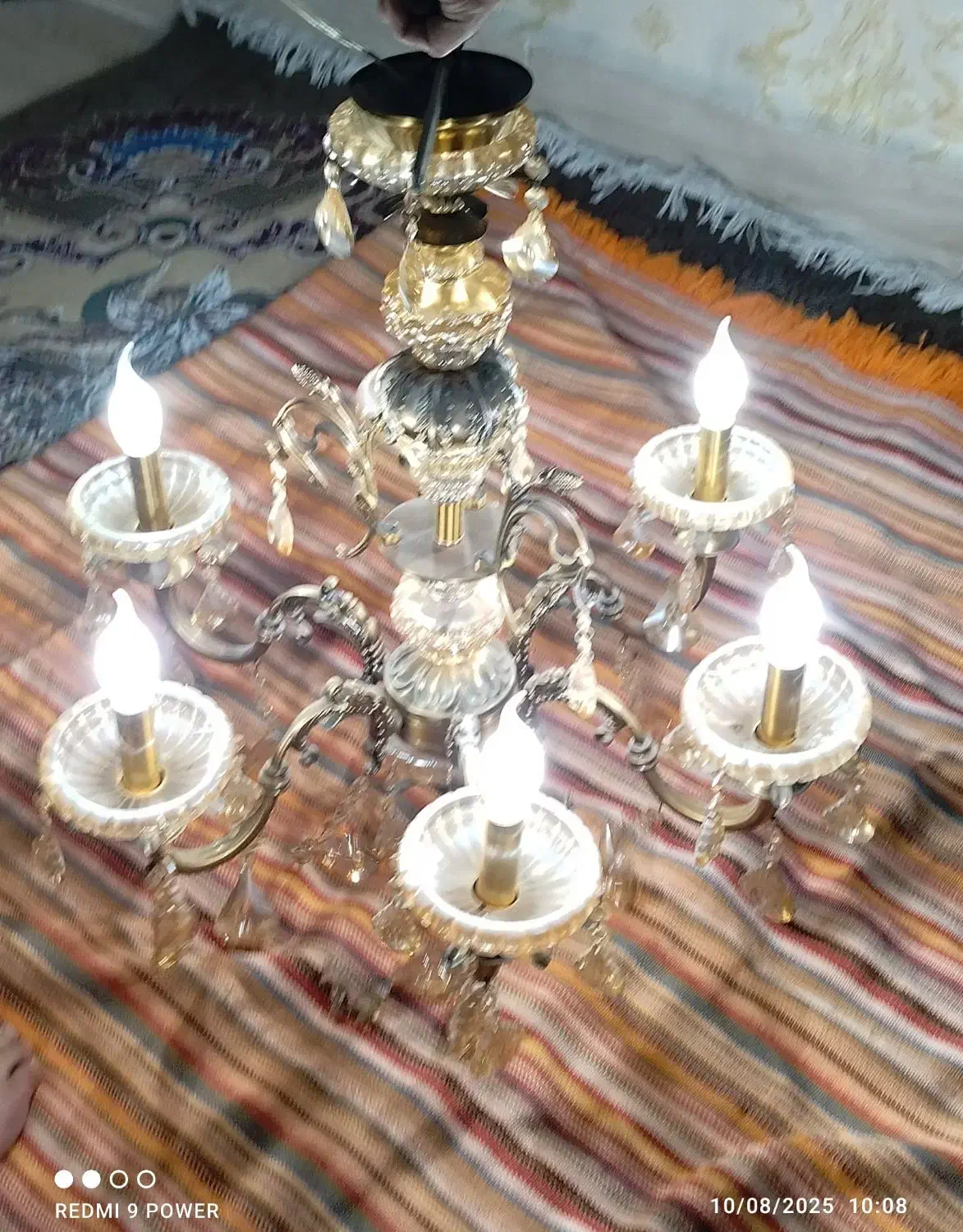 لوسترفلزی کاملاًسالم|لوستر و چراغ آویز|خرمشهر, |دیوار
