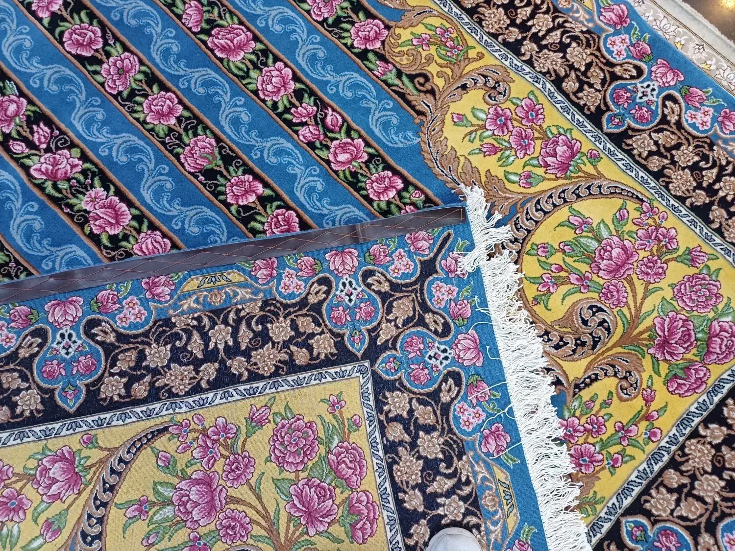 یک جفت ۶متری کرمان بسیار نفیس و جذاب|فرش|اصفهان, نقش جهان|دیوار