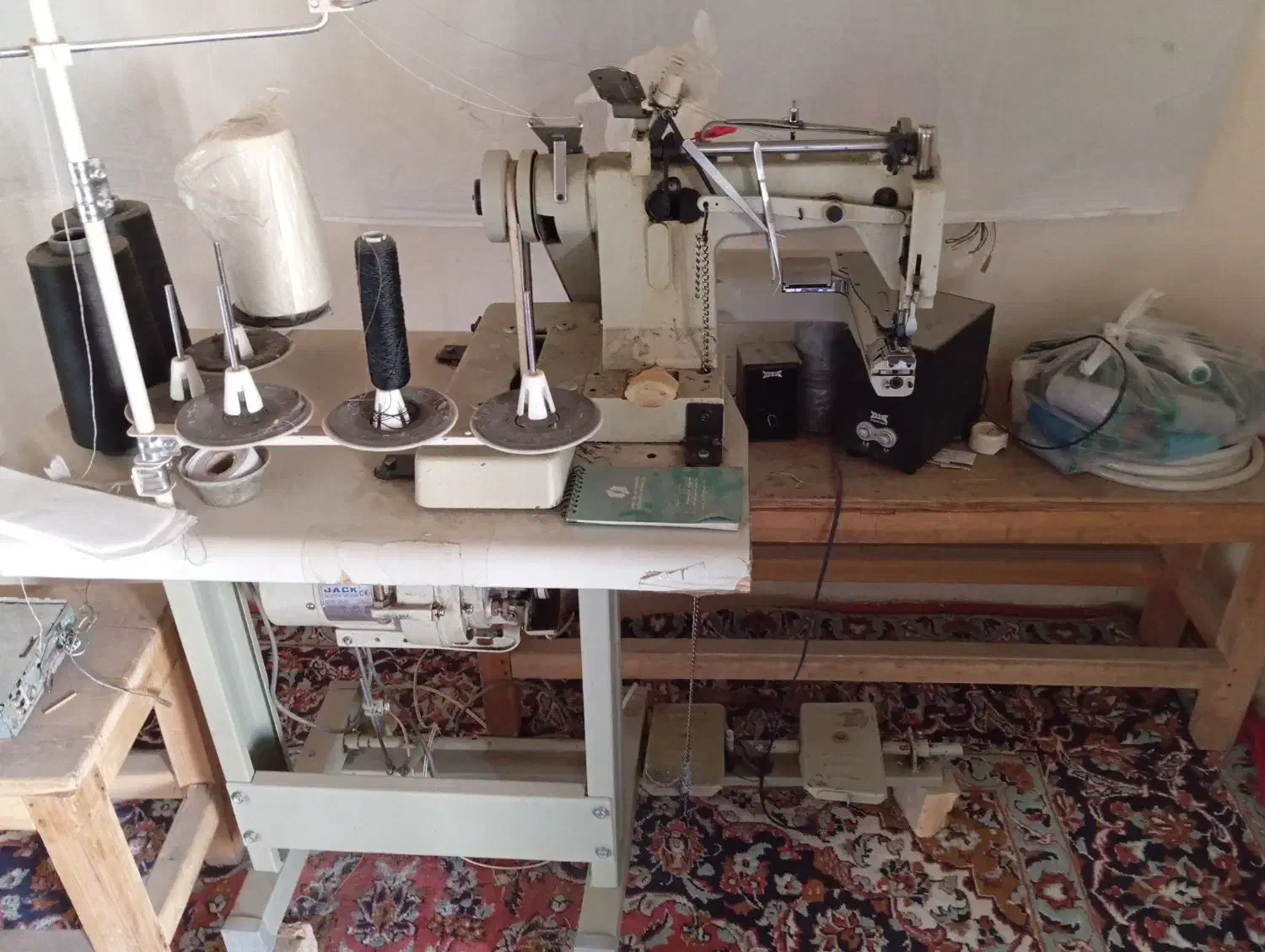 سه سوزنه کابویی وزیگزال|چرخ خیاطی و ریسندگی|شاهنجرین, |دیوار