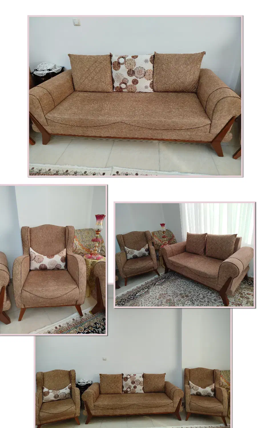 فروش فوری مبلمان درحد نو به دلیل مهاجرت|مبلمان خانگی و میز عسلی|قشم, |دیوار