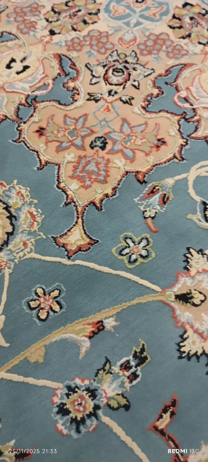 فرش ۱۲۰۰شانه برجسته تمام نخ طبیعی|فرش|تبریز, |دیوار