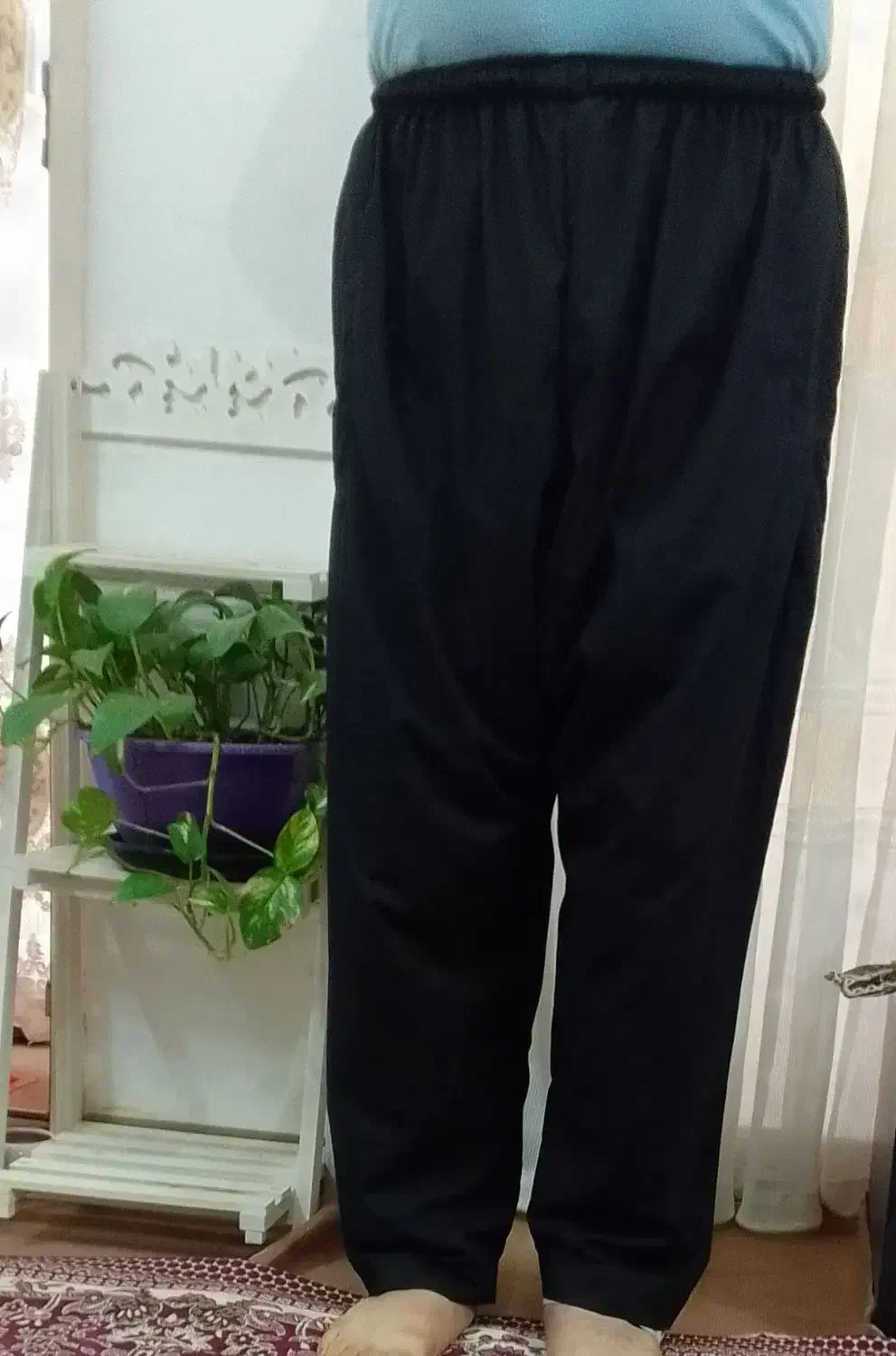 شلوارکردی تترون بروجرد رنگ سفیدومشکی قد۱۰۰.۱۰۵.۱۱۰|لباس|قم, چهار مردان|دیوار