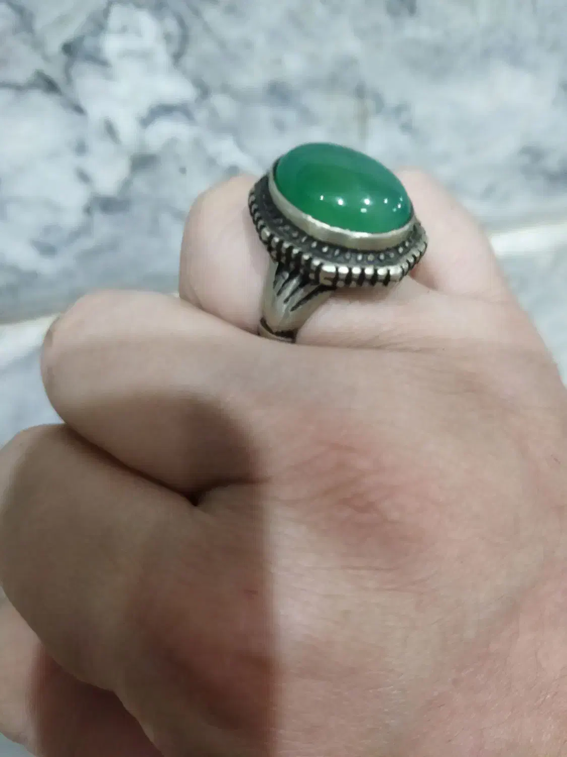 انگشتر دست دلبر عقیق سبز|جواهرات|قم, نوبهار|دیوار