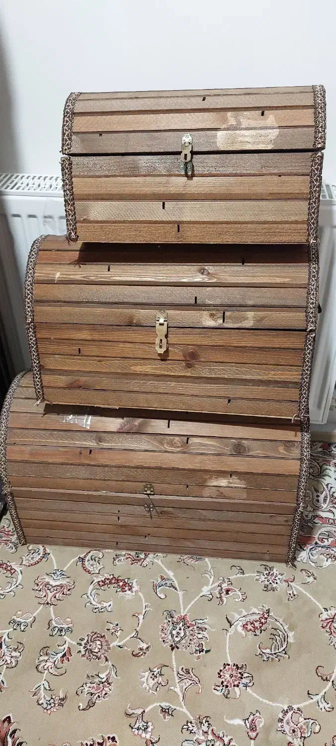 صندوقچه در سه سایز|صنایع دستی و سایر لوازم تزئینی|آمل, |دیوار